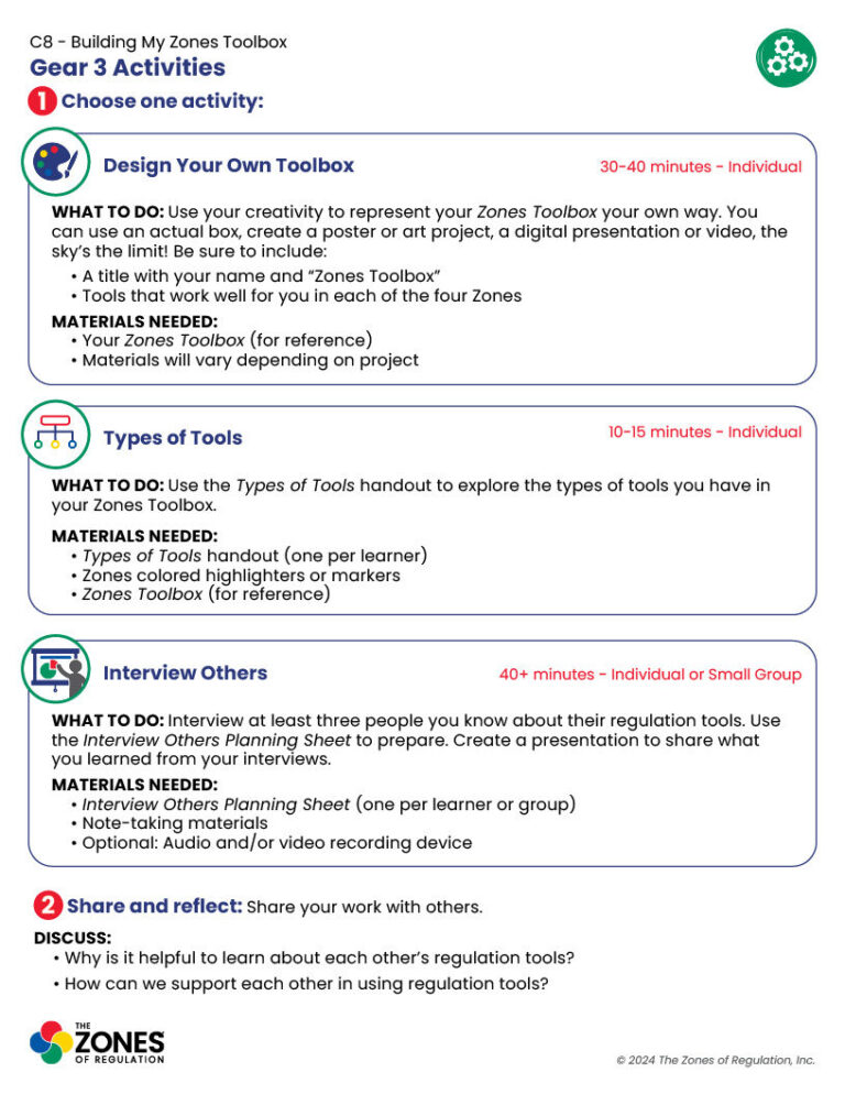 C8 Gear 3: All Activities