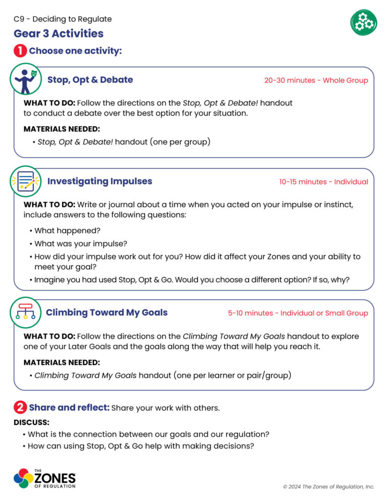 C9 Gear 3: All Activities