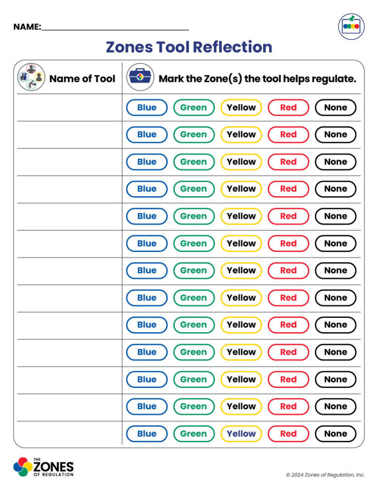 Zones Visual: Zones Tools Reflection Write (Portrait)